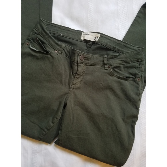 Garage Denim - Dark Green Midrise Skinny Jeans